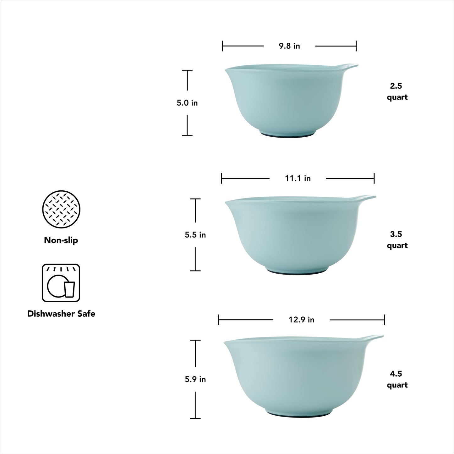 KitchenAid Universal Nesting Plastic Mixing Bowls