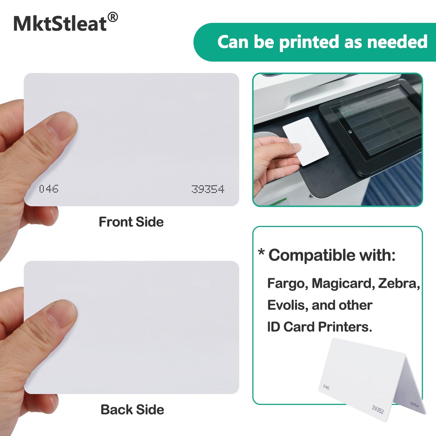26 Bit Proximity CR80 Cards, Weigand Prox Blank Printable Swipe Cards Compatable with ISOProx 1386 1326 H10301 Format Readers. Works with The vast Majority of Access Control Systems (100)