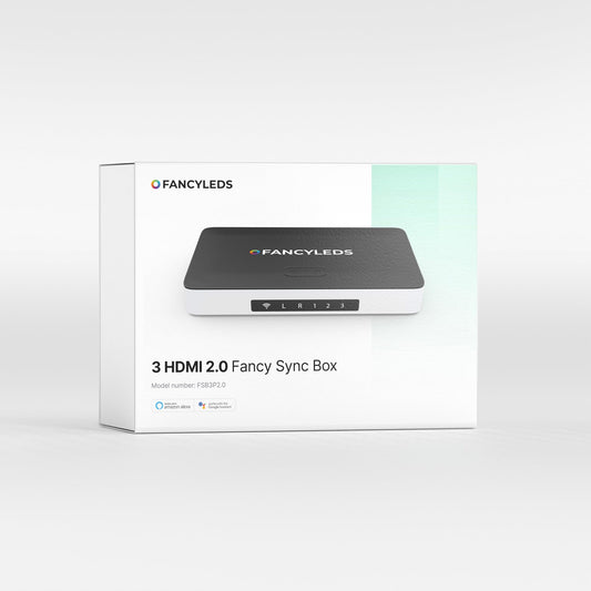3 HDMI Port Fancy Sync Box for Syncing HDMI Devices with All TV Sizes (for 70" to 90" TVs)