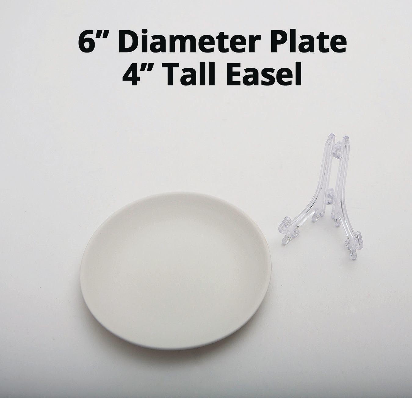 Color-Mea, Bisque Plate with Easel (Pack of 12)