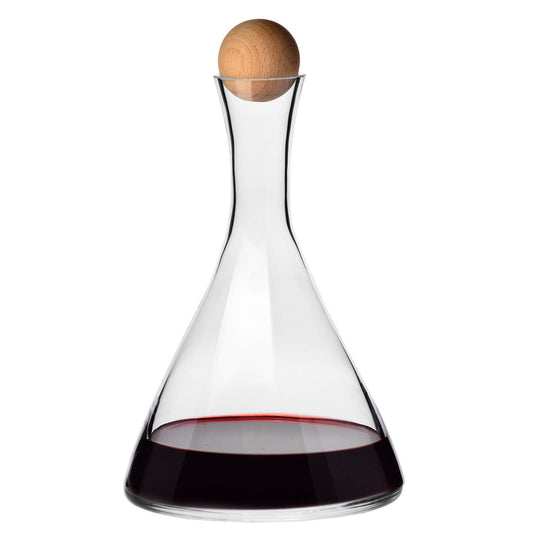Krosno Wine Carafe Decanter, 33.8 oz, Avant-Garde Collection, Ideal for Home, Restaurants, and Parties, Lead-Free Crystal, Handwash Only, Made in Europe