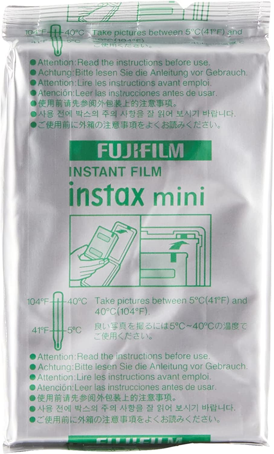 Fujifilm Instax Mini Instant Film, 5 Pack Film Bundle Includes 50 Total Picture Sheets