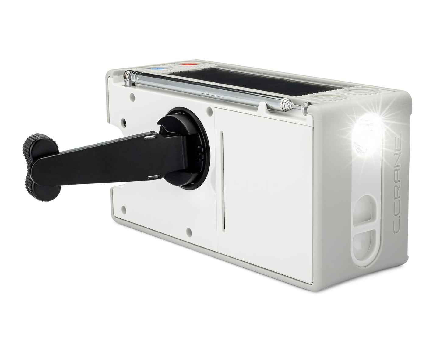 C. Crane CCRadio Solar with Bluetooth Receiving, Emergency Crank NOAA Weather AM/FM– Multi Powered Radio - Built in LED Flashlight and Cellphone Charger