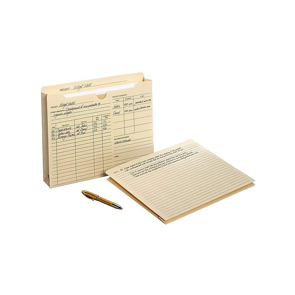 Staples Reinforced Pre‑Printed File Jackets, Letter Size, 2‑Inch Expansion, Manila, Durable Indexed Filing – 50/Box