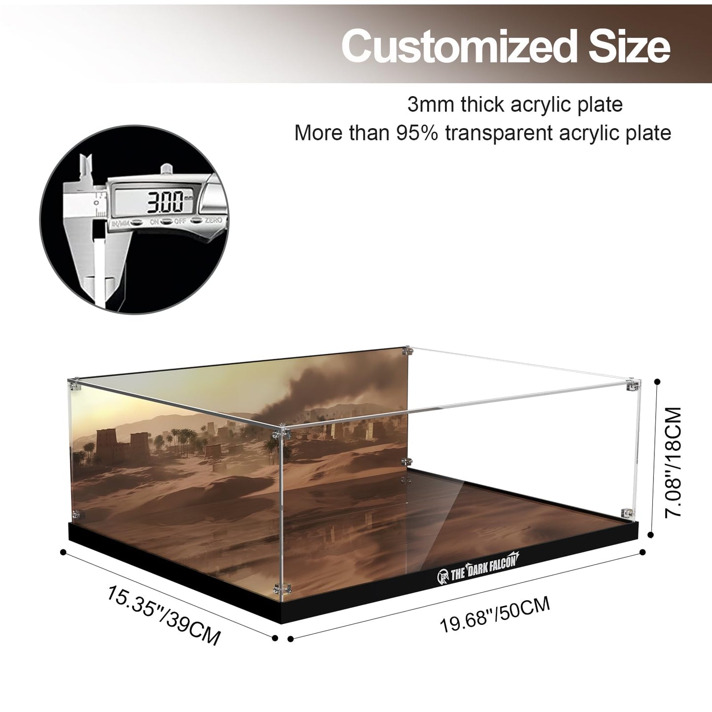 Acrylic Display Case for Lego Star Wars Dark Millennium Falcon 25th Anniversary Buildable Starship Model, Dustproof Clear Display Box Compatible with Lego 75389 (No Models, Only Box)