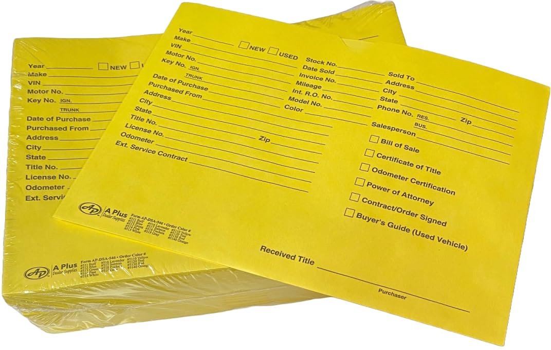 A Plus Car Dealer Jackets DSA-546 Yellow #5110 Quantity 100