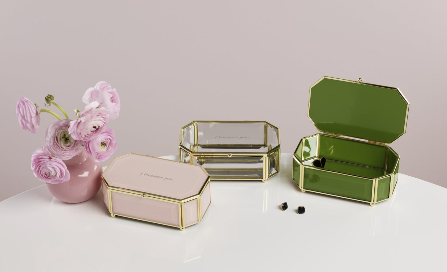 kate spade new york I Treasure You Pink Jewelry Box