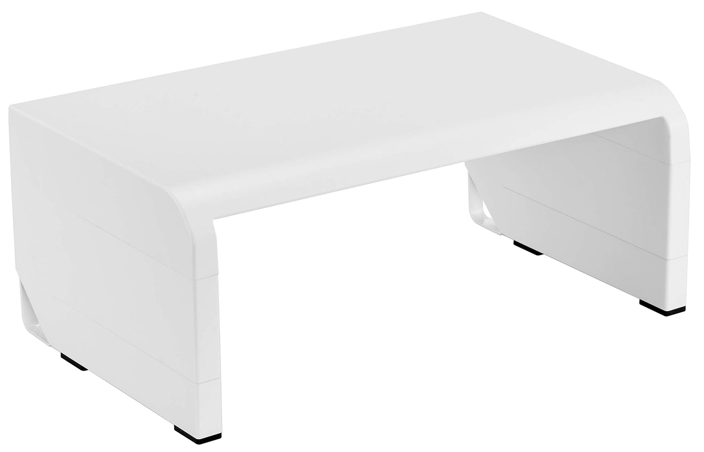 Bostitch Office Konnect Adjustable Monitor Stand Riser, 4 Height Adjustments, Built-In Cable Management, Rubber Feet - White