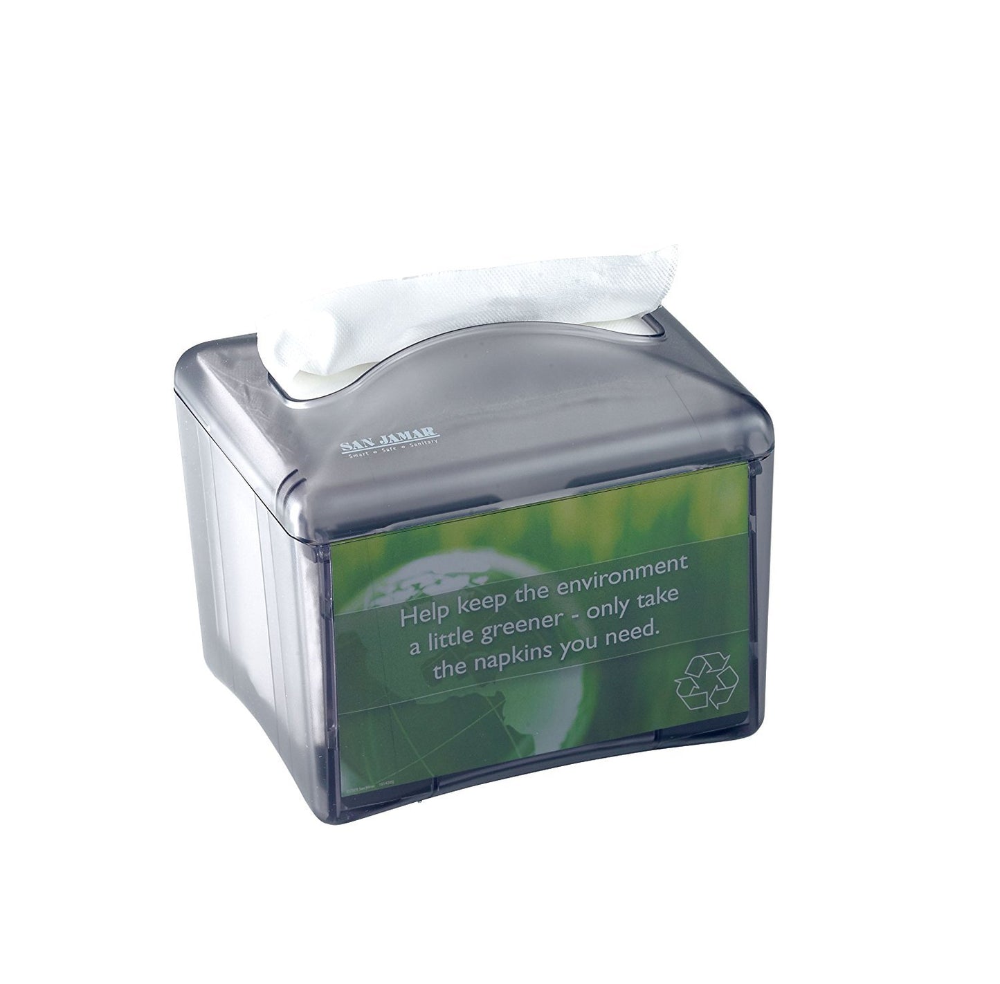 San Jamar H4003TBK H4003 Venue Table Top Interfold Napkin Dispenser, 200 Capacity, Black Pearl