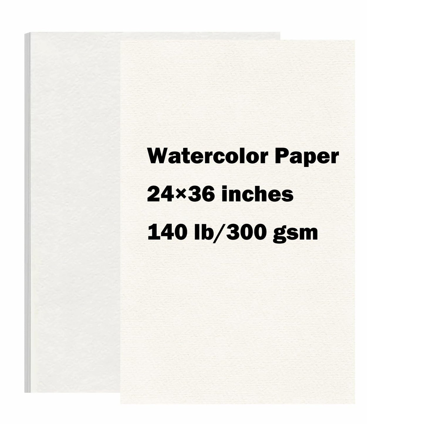 15 Sheets Large Watercolor Paper 140LB/300GSM Cotton Drawing Paper 24 x 36”, Texture Blank Painting Paper for Student Artists School Studio Craft DIY
