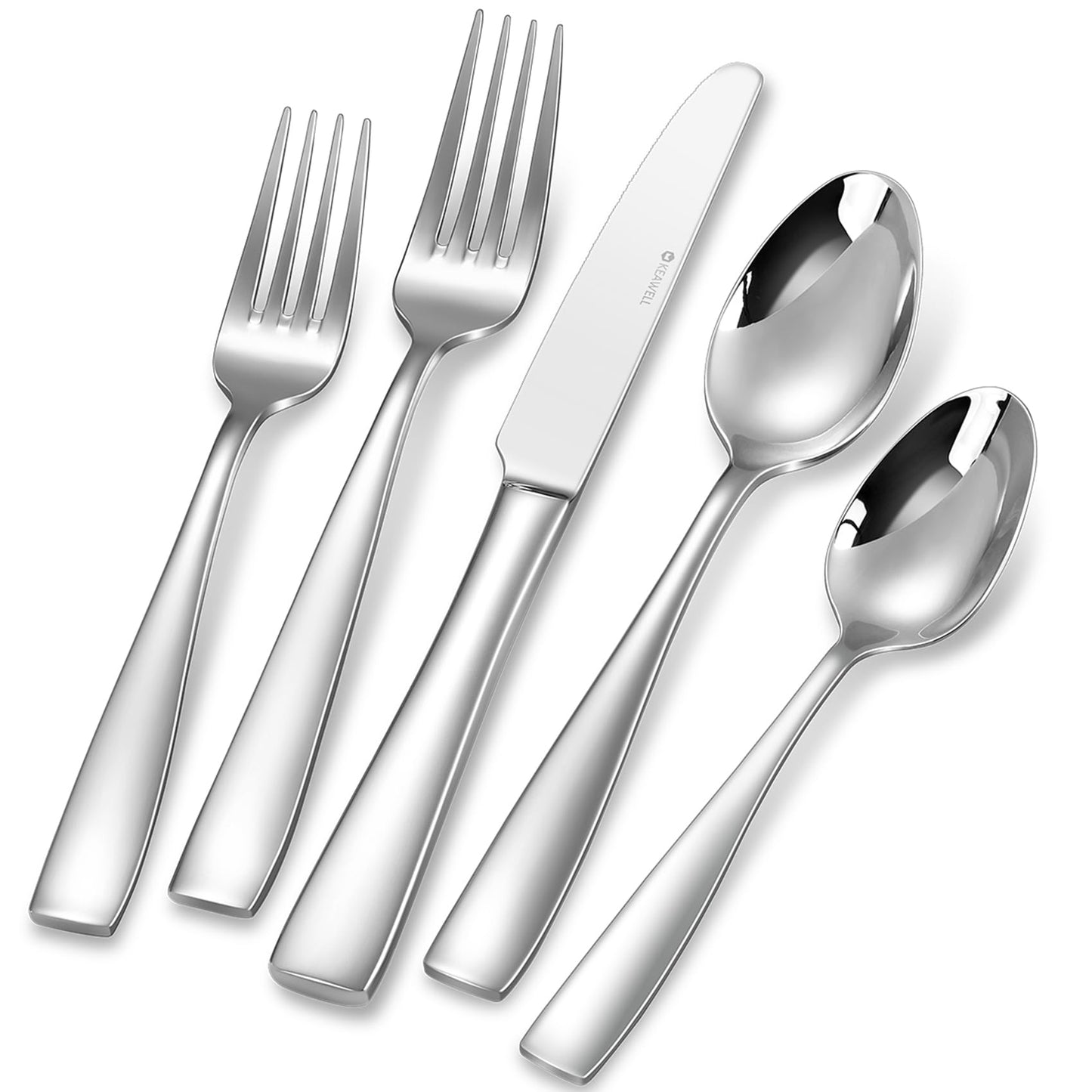 KEAWELL Premium 20/45/65 Piece Louis Silverware Set, 18/10 Stainless Steel, Service for 4/8/12, Fine Flatware Set, Dishwasher Safe (20)
