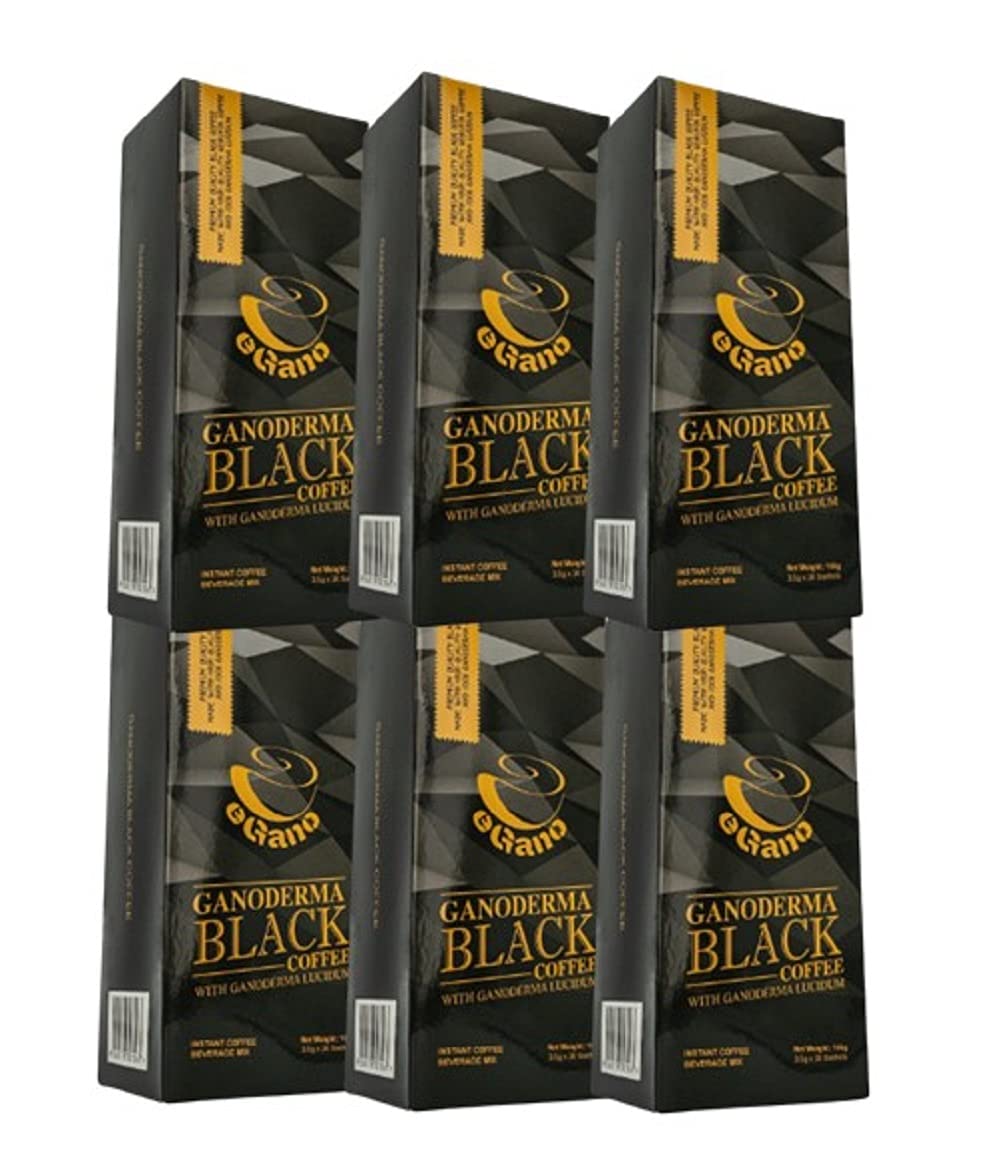 6 Boxes eGano Premium Ganoderma Black Coffee Instant Coffee With Ganoderma Lucidum Extract (3.5g x 30 Sachets / Box)