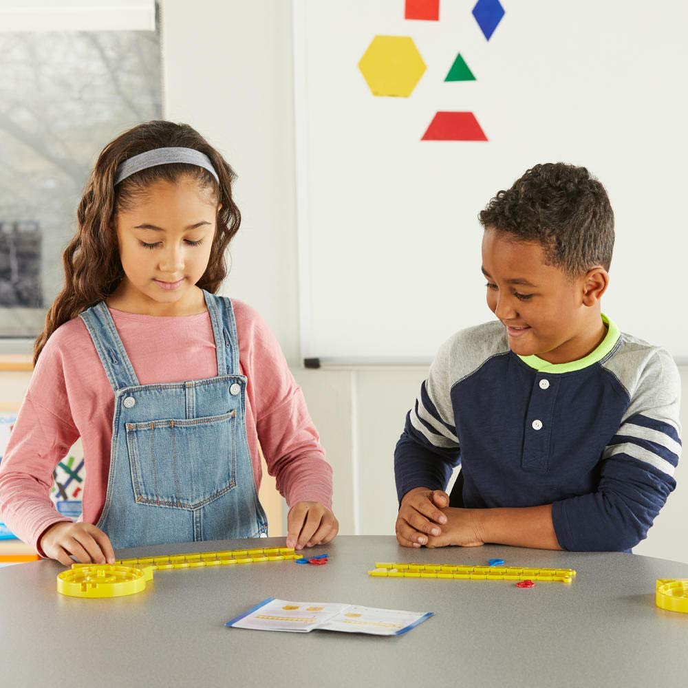 Hand2Mind NumberLine Clock™ for Kids - Math Manipulatives, Analog Clock - Kindergarten Homeschool Supplies (6 Pack)