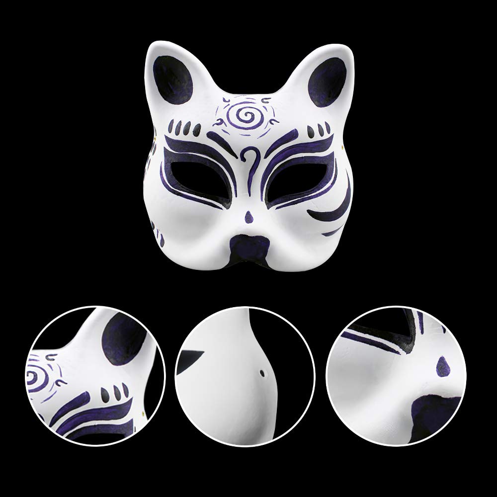 Lynkaye White Plain Masks,16 pcs DIY Unpainted Masquerade Masks(16 Pcs) (Style B)