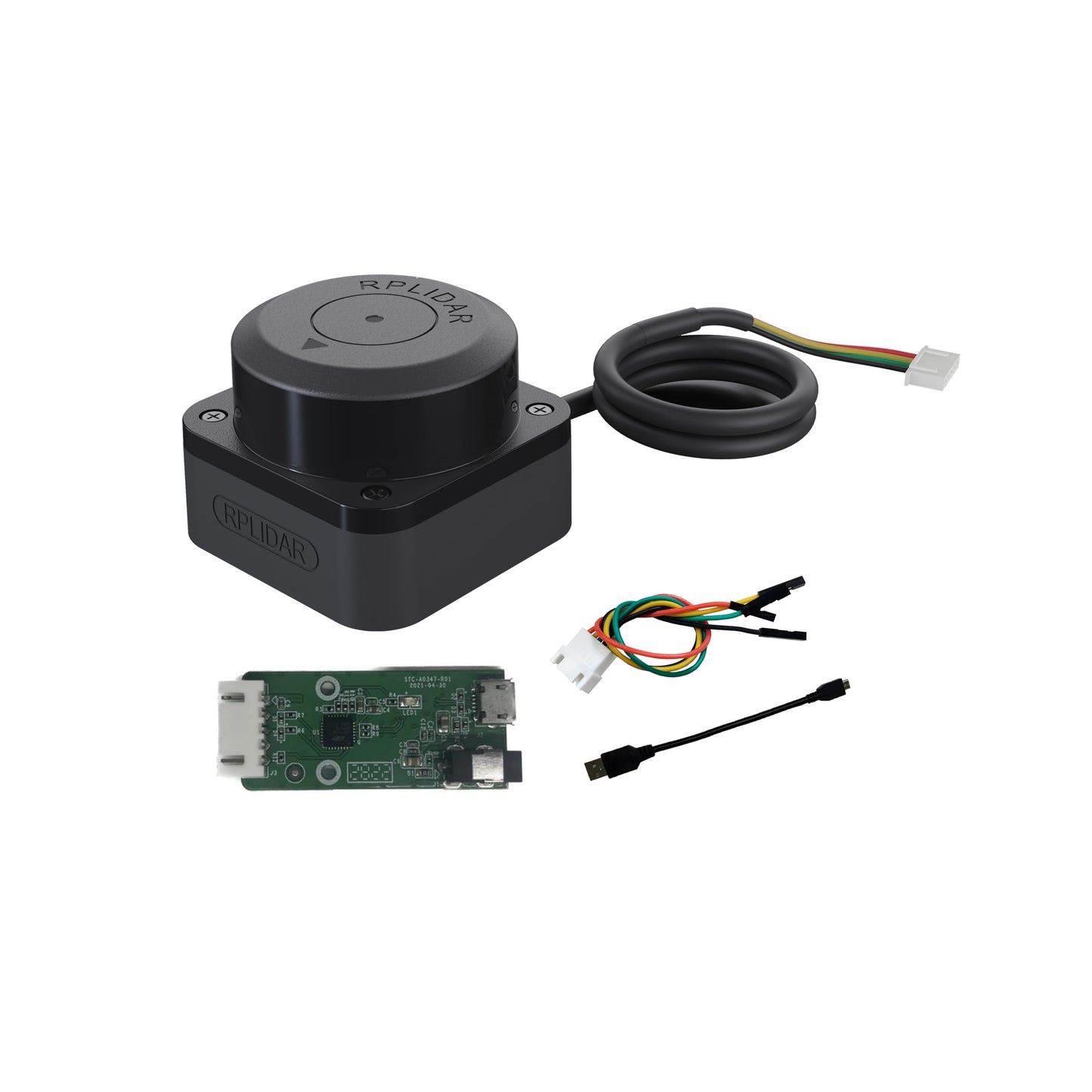 WayPonDEV RPLIDAR C1 360 Degree 2D Lidar Sensor, 12 Meters Scanning Radius Ranging Module Kit, SLAM ROS Robot LIDAR Sensor Scanner for Obstacle Avoidance and Navigation of Robots