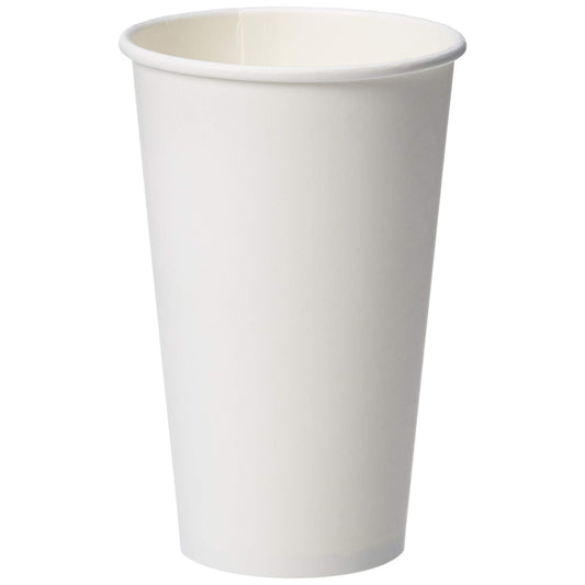 Amazon Basics Compostable Coffee Cups, 16 Ounces, Paper, 500 Count (Pack of 1), White