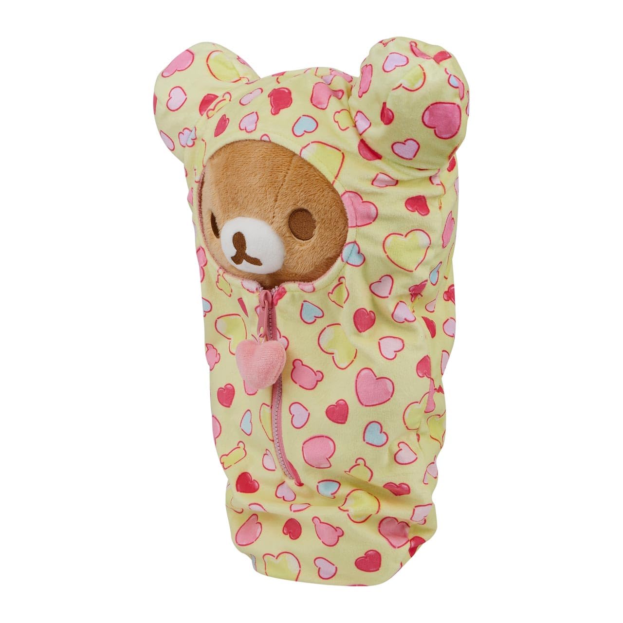 San-X Original Rilakkuma Hearts Sleeping Bag Plush - 15" Rilakkuma