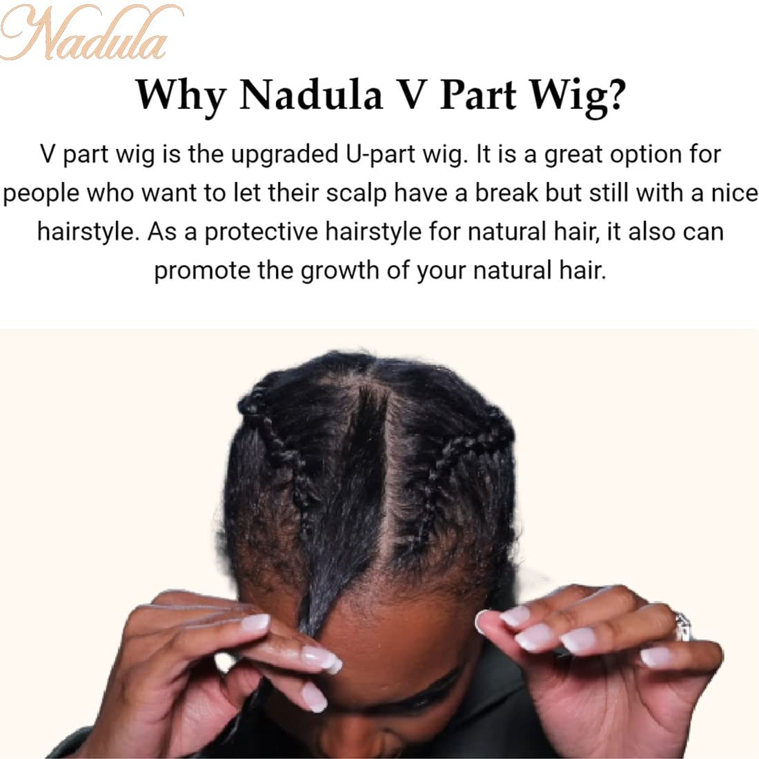 Nadula V Part Kinky Curly Wigs Human Hair No Leave Out Upgraded U Part Wigs for Women Affordable 4C Afro Curly Vpart Wigs Clip in Half Wig Beginner Friendly 150% Density Natural Color 18inch