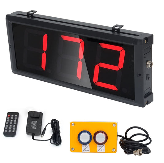 BTBSIGN LED Up/Down Counter with Switch Box & Remote Red 4'' LED Display (3Digits)