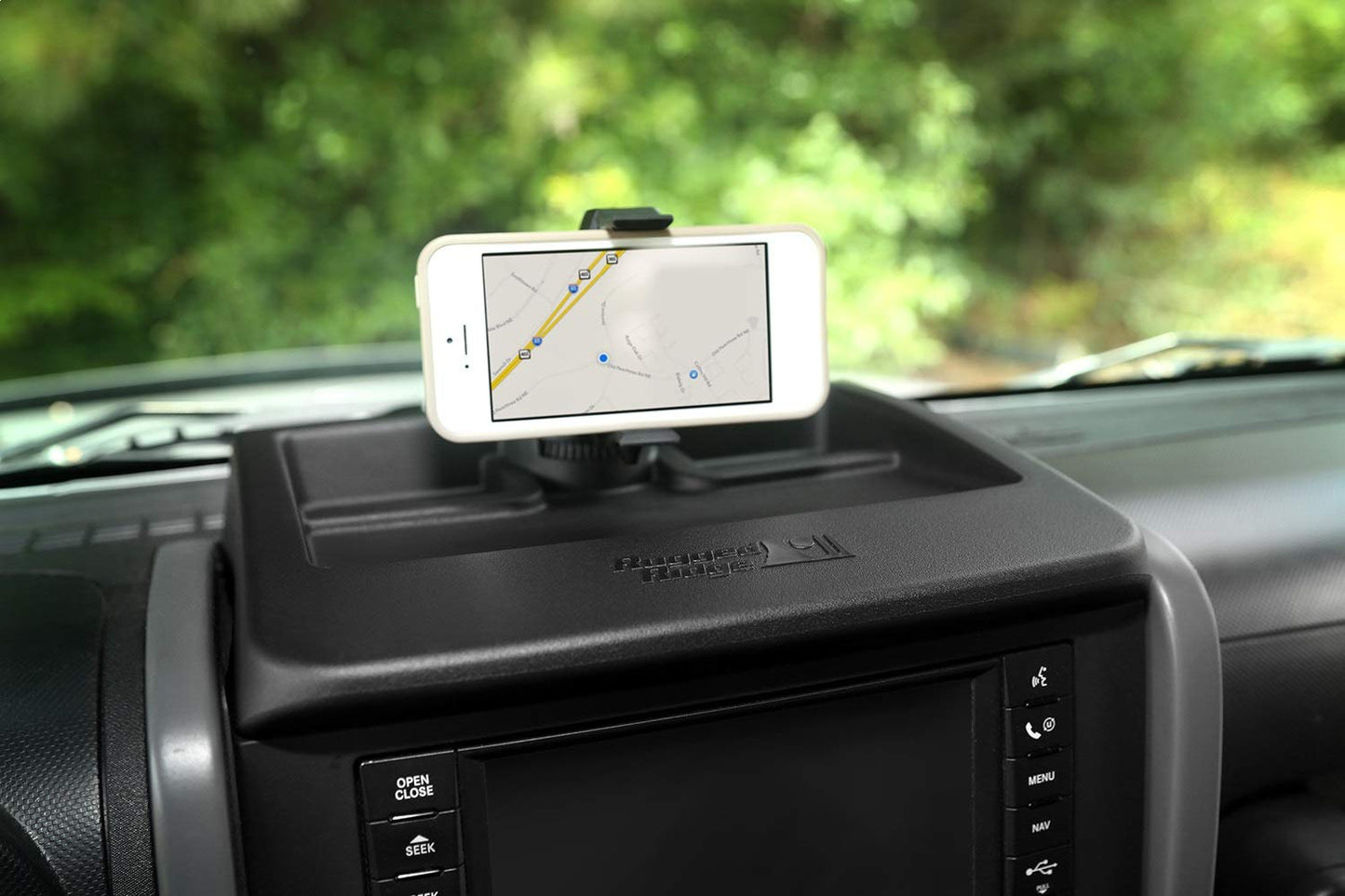 Rugged Ridge Multi-Mount Phone Kit for Jeep Wrangler JK | Thermoplastic Olefin (TPO), Black | 13551.17 | Fits 2007-2010 Jeep Wrangler JK