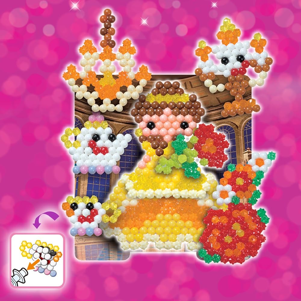 Aquabeads Disney Princess Creation Cube, Complete Arts & Crafts Bead Kit for Children - Over 2,500 Beads & Display Stand The Create Belle, Ariel, Tiana, Rapunzel and More, Multicolor (31773)