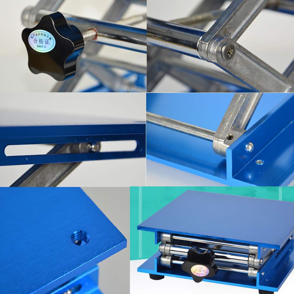 Lab Jack Stand Table Lift Laboratory Lift Aluminium Oxide Lab Stand Lifter Scientific Scissor Lifting Jack Platform (6''X6'')