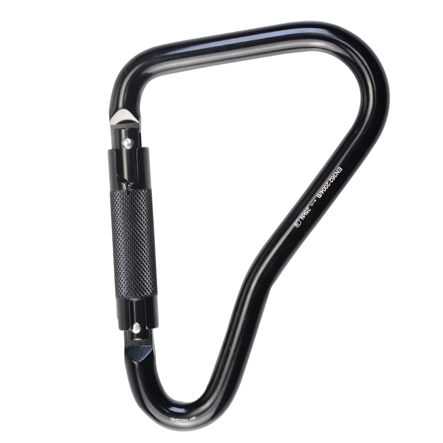 S.E.PEAK 25kN Large Aluminum Auto Locking Ladder Hook, Professional CE Certified Heavy Duty Lightweight Clip for Tower, Ladder, Fall Protection/Huge Opening Gate,Black