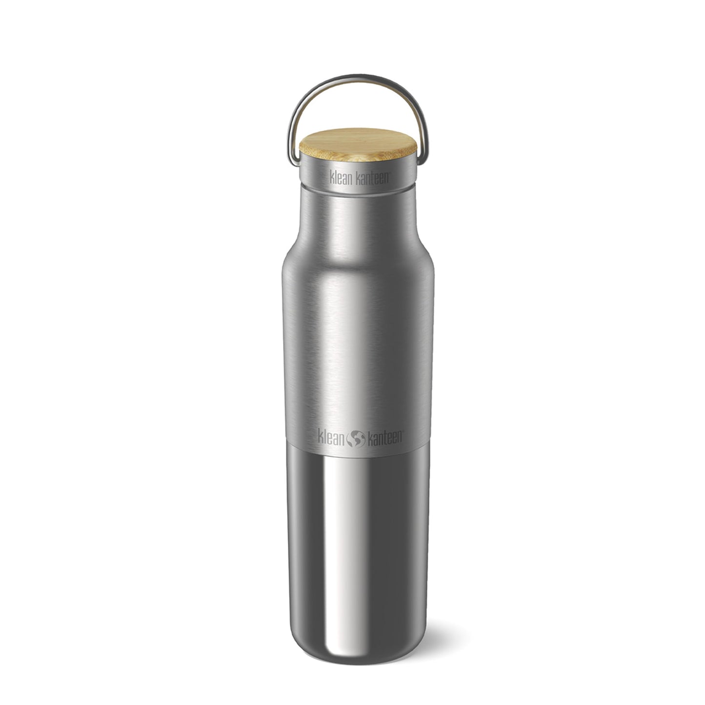 Klean Kanteen Rise Reflect Insulated Water Bottle - Reusable Water Bottle for Quick Hydration - Vacuum Insulation - Dishwasher-Safe - Bamboo Cap - Stainless Steel - 12 oz