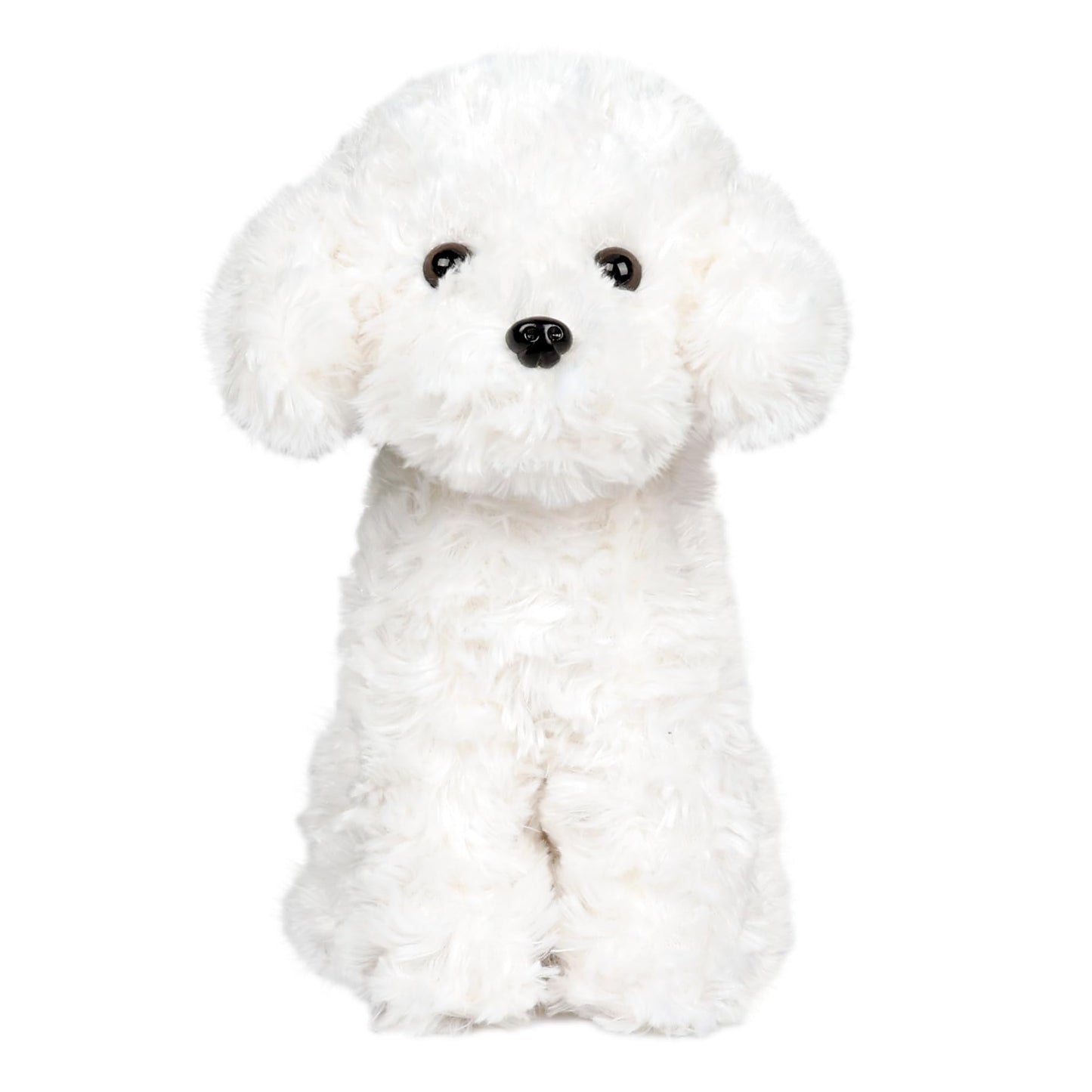 WEIGEDU White Toy Poodle Stuffed Animal - Bichon Frise/Maltese/White Labradoodle Plush Toy for Kids and Babies, 32cm