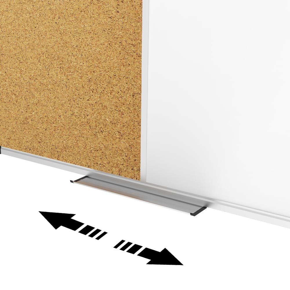 XBoard Magnetic whiteboard 36 x 24 - Combo Whiteboard Dry Erase Board Cork Board 36 x 24