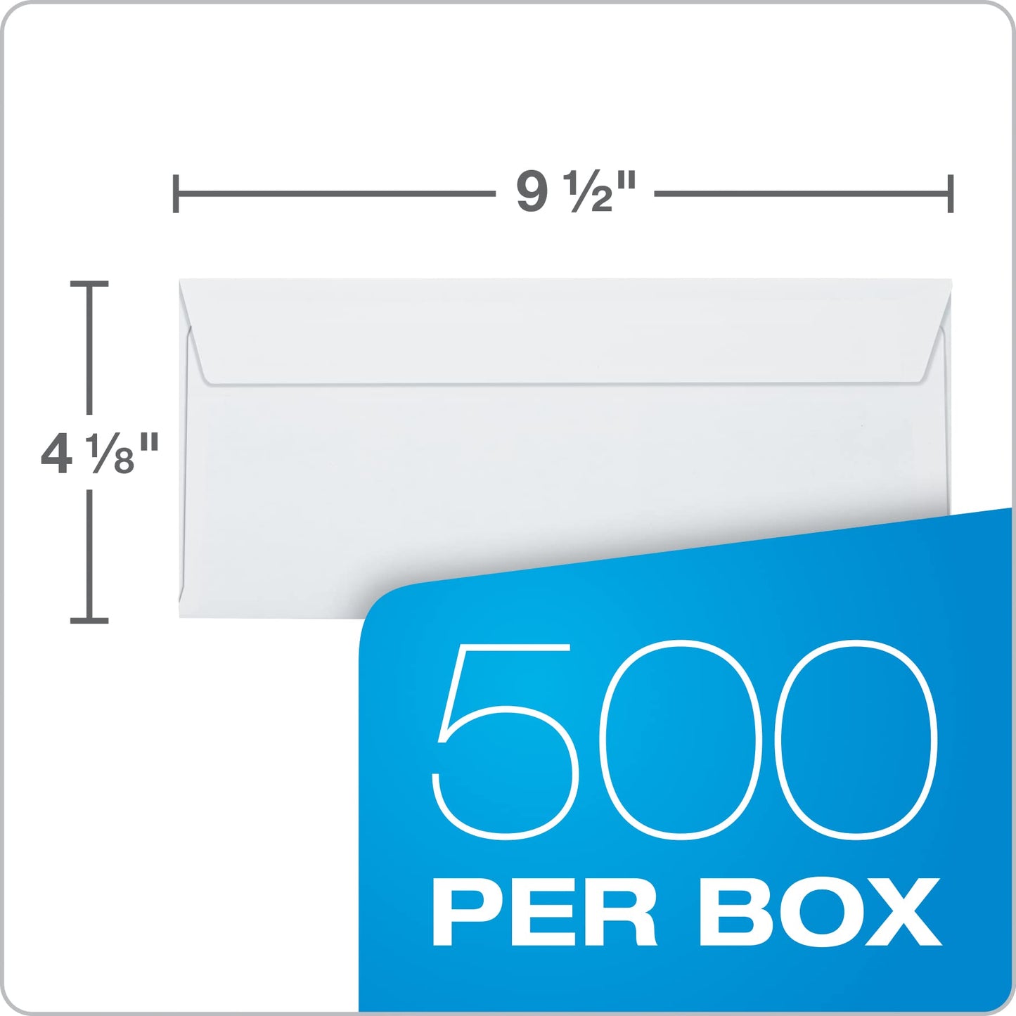 Columbian #10 Security Envelopes, 500 Pack, Double Window Self Seal Envelopes for Invoices, QuickBooks Checks and Business Mailings, 4-1/8 x 9-1/2 Inches, Durable 24 lb White Paper