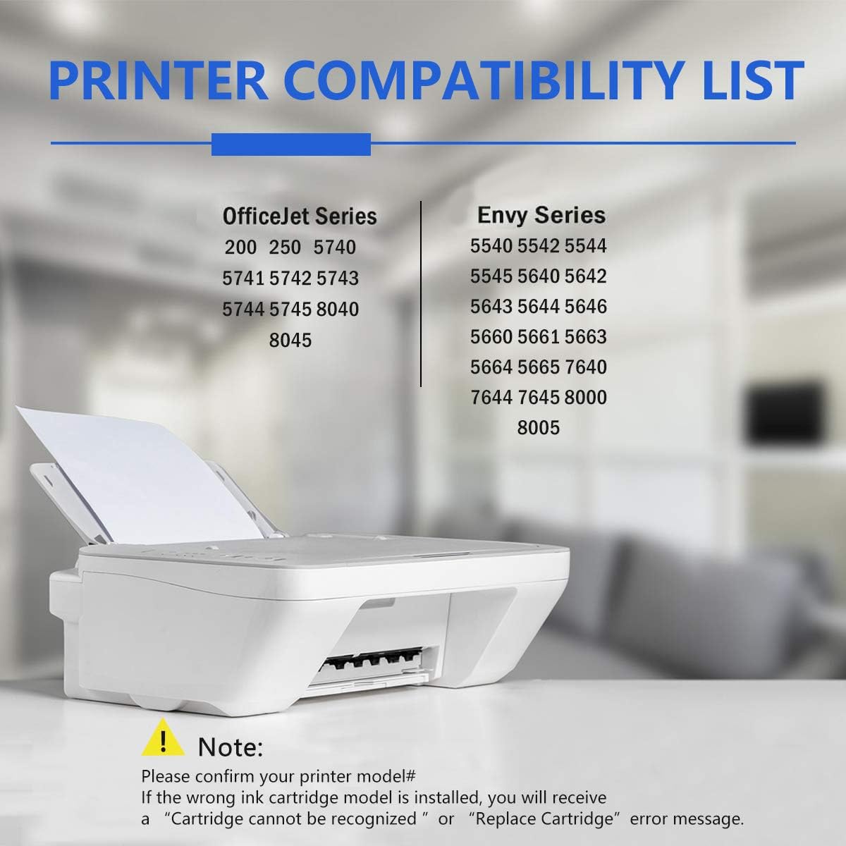 Compatible Ink Cartridge Replacement for HP Ink 62 62XL HP62 (Black 2-Pack) for 5540 5542 5545 5640 5642 5660 5664 5665 7640 7645 8000 8005 200 250 5740 5742 5743 5745 8040 Printer 62 XL