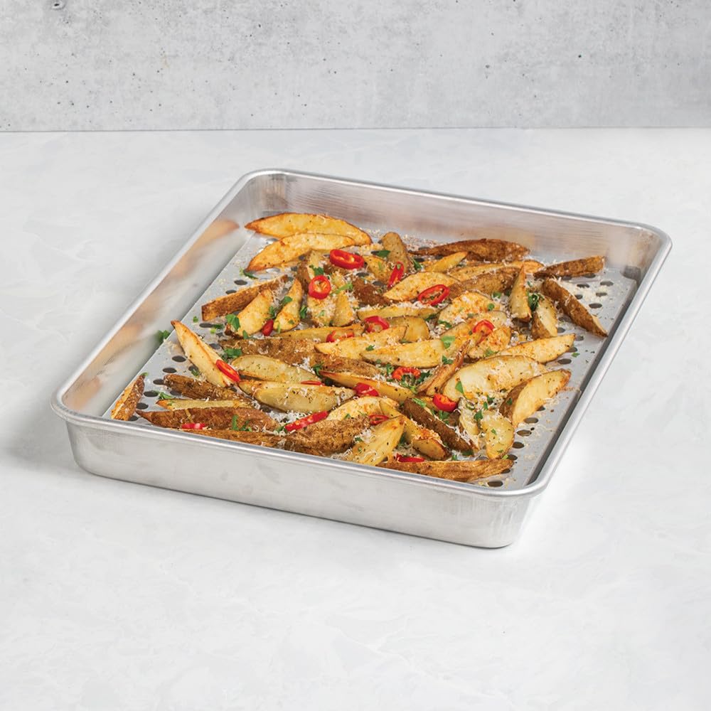 Nordic Ware Naturals High Sided Half Sheet Pan with Multi-Purpose Oven and Cooling Rack