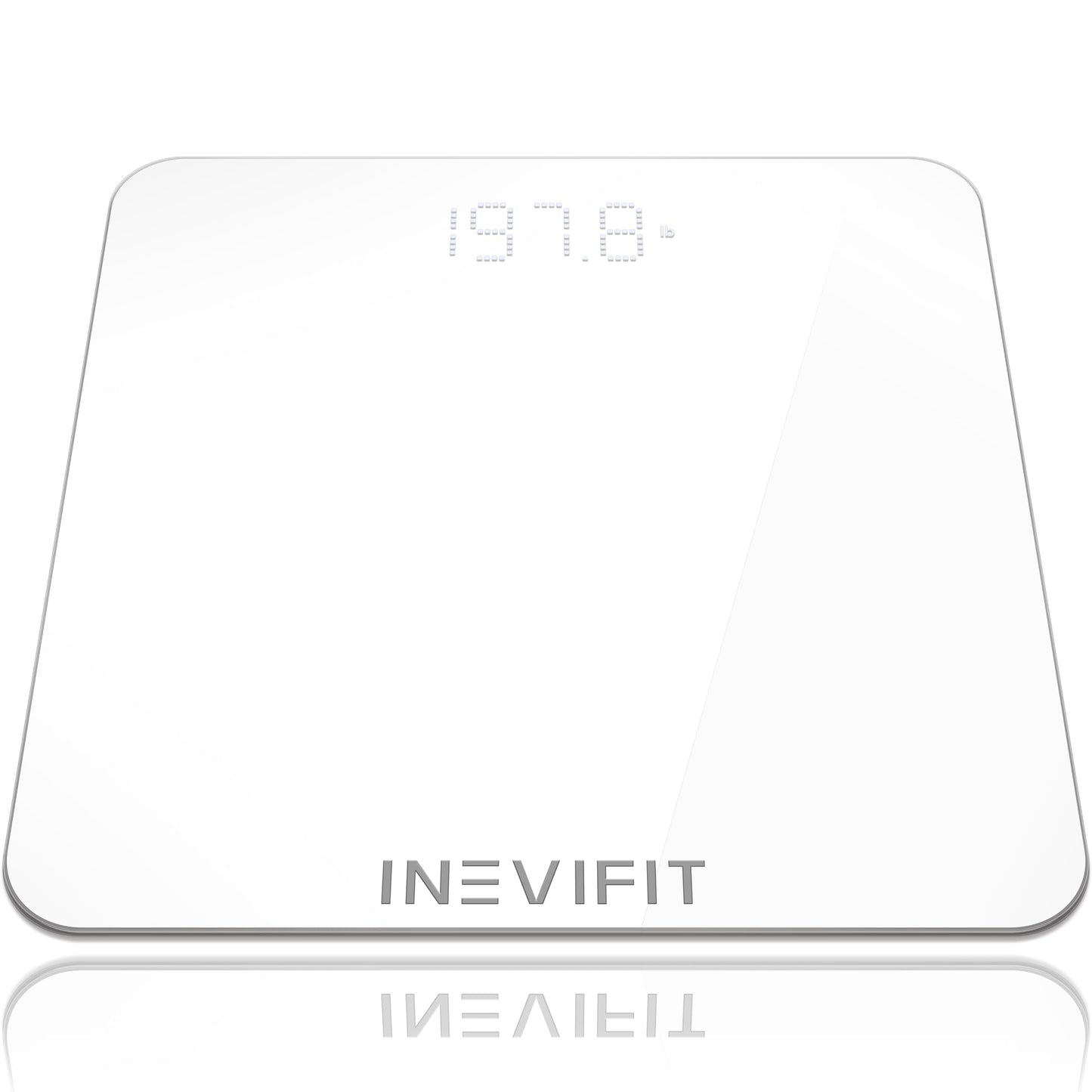INEVIFIT Premium Bathroom Scale, Highly Accurate Digital Bathroom Body Scale, Measures Weight up to 400 lbs. Includes Batteries
