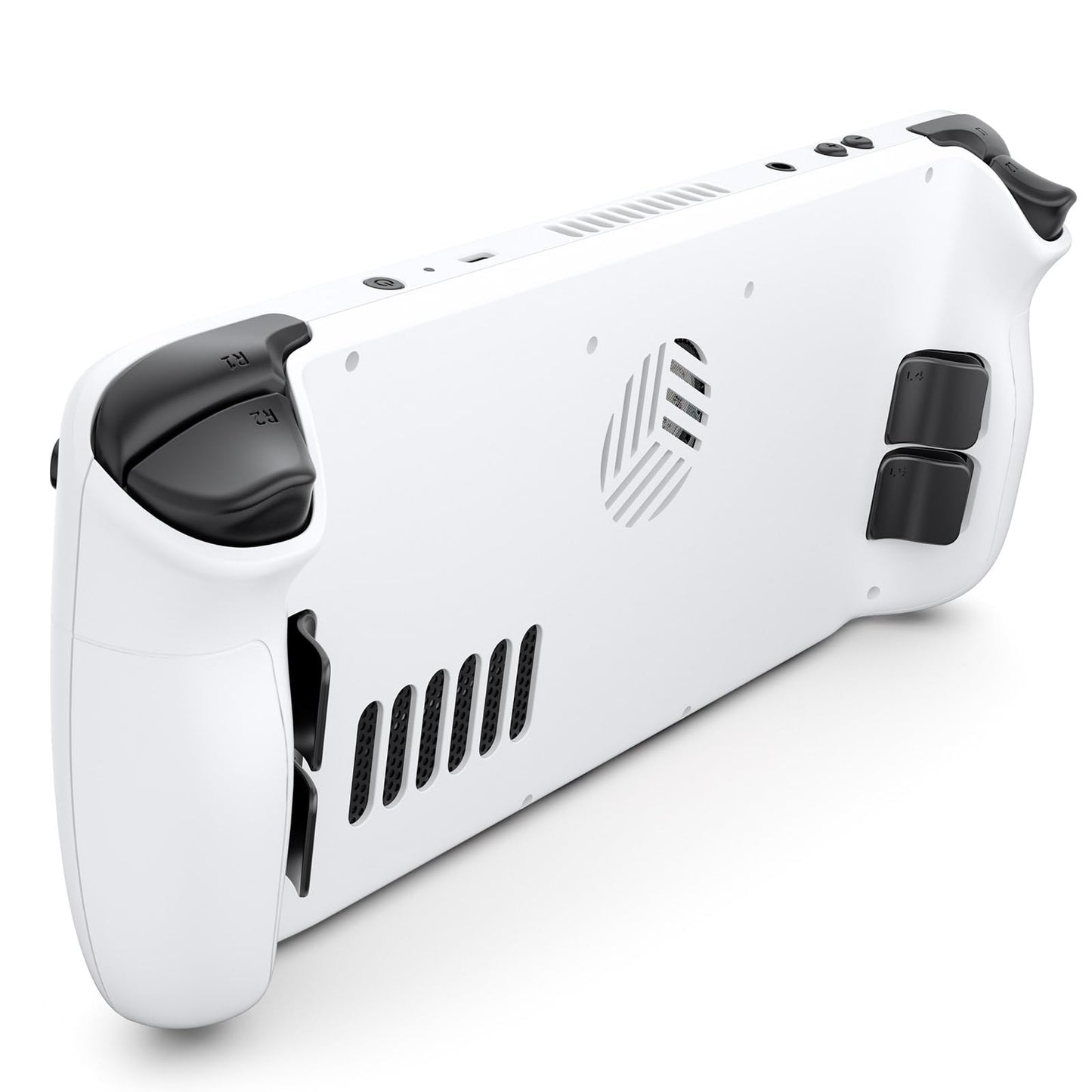 JSAUX Back Plate Vents Version Compatible with Steam Deck LCD, DIY Replacement Full Shell Case Compatible with Steam Deck LCD [White]
