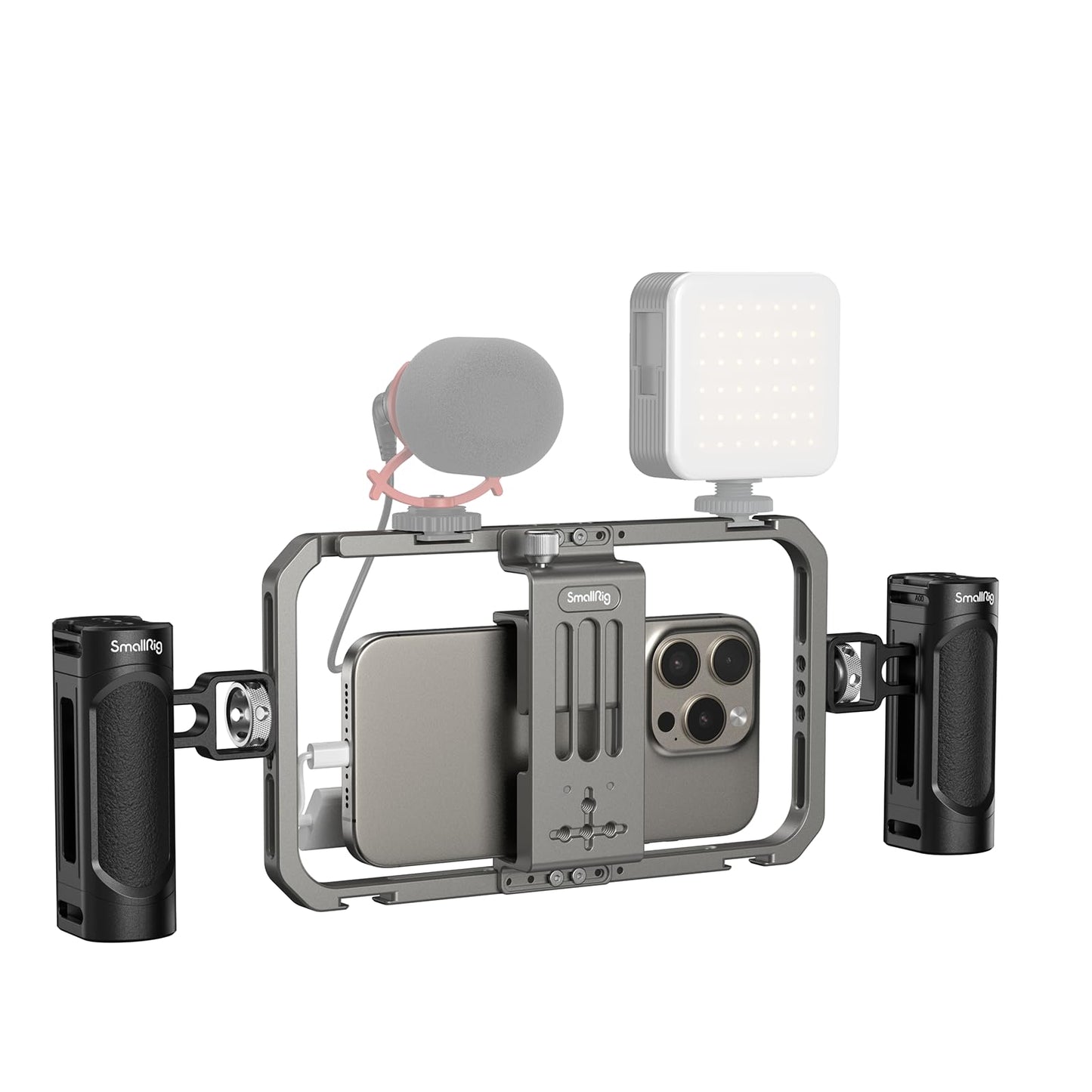 SmallRig Universal Phone Cage, Smartphone Video Rig Kit with Handles, Handheld Filmmaking Vlogging Case Stabilizer for Videomaker, for iPhone for Samsung for Pixel and Other Android Phones