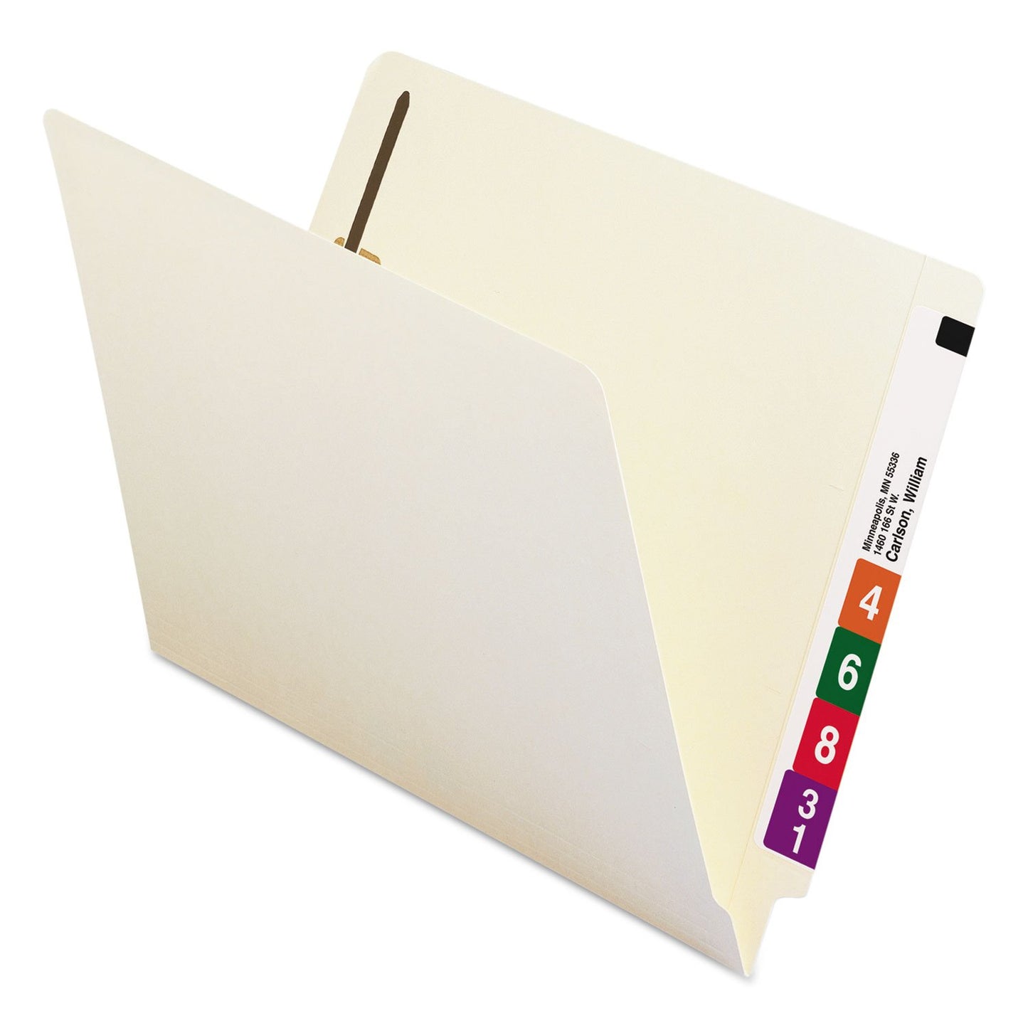 Smead End Tab Pocket Folder with Fastener, Straight-Cut Tab, 1 Pocket, Letter Size, Manila, 50 Count
