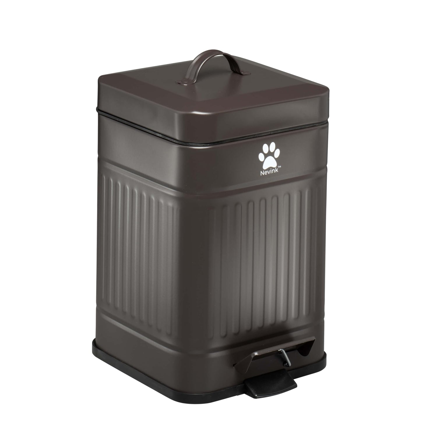 Nevink Dog Poop Trash Can Outside - Outdoor Dog Waste Trash Can with Lid - Odor Proof Waste Station Container for Backyard - 5L/1.3Gal (Mulch)