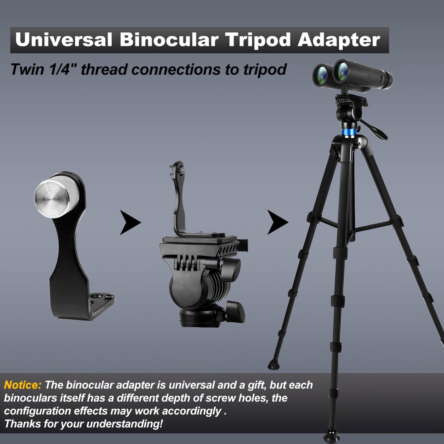 72.4 inch Spotting Scope and Binoculars Heavy Duty Tripod, Shooting Hunting Rest V Yoke Stand with Binoculars Adapter, Compatible with Monocular/Astronomical Telescope/DSLR Camera/Projector(Load 22Lb)