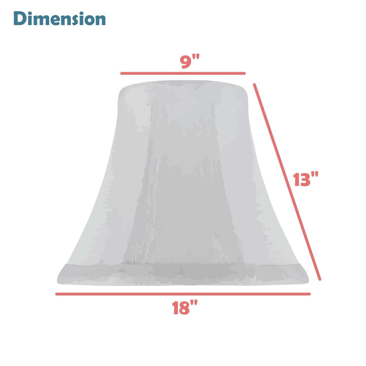 Aspen Creative 38001A Collapsible Traditional Handsewn Bell Shape Spider Construction Lamp Shade in Wheat, 9" Top x 18" Bottom x 13" Slant Height