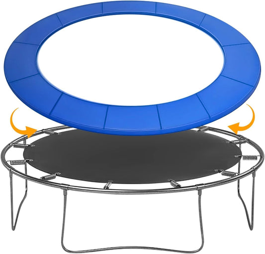 12 ft Trampoline pad Replacement, Trampoline Spring Cover, Thickened EPE Foam Tear-Resistant Waterproof Trampoline Safety Pad, No Holes for Pole