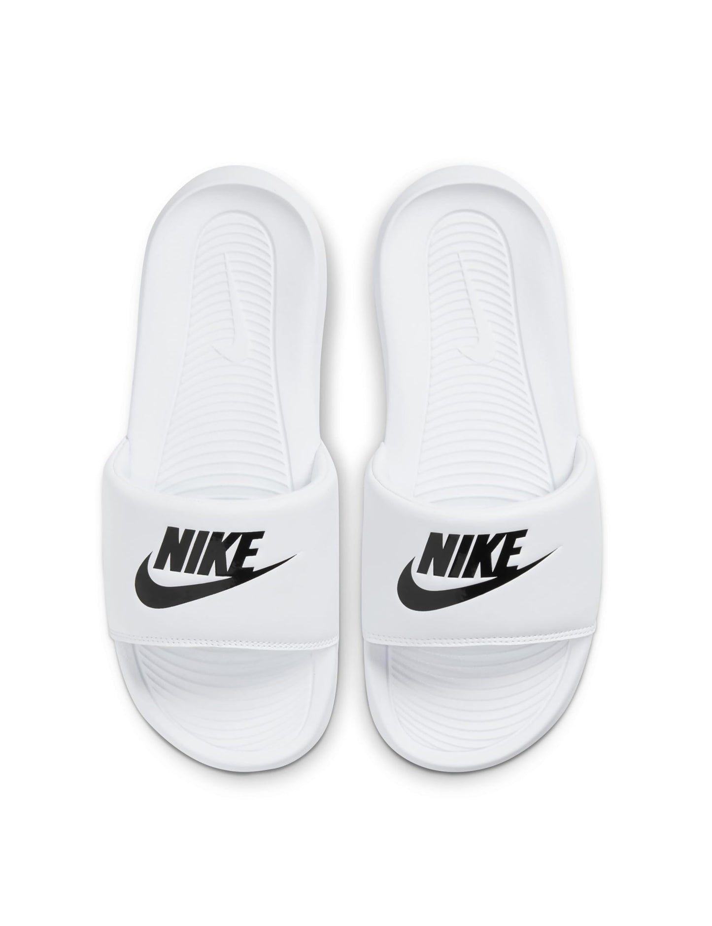 Nike Women's Victori One Slides, White/Black-White, 8
