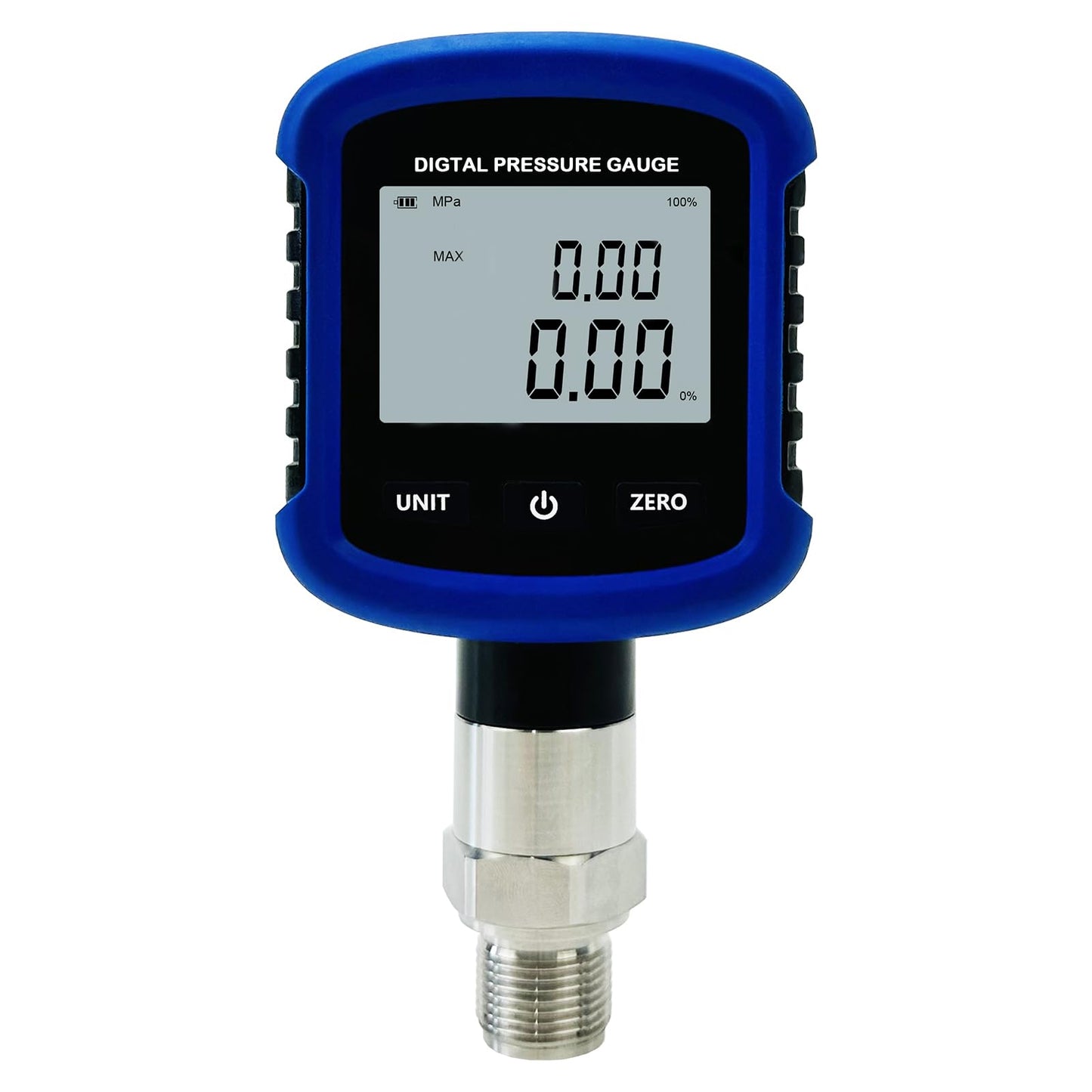 S281 High Precision 10000PSI 70Mpa Digital Hydraulic Pressure Gauge 0.2% FS Accuracy Air Manometer 1/4 Inch NPT Thread with Bluetooth Connection for Mobile Phone and 330° Rotation