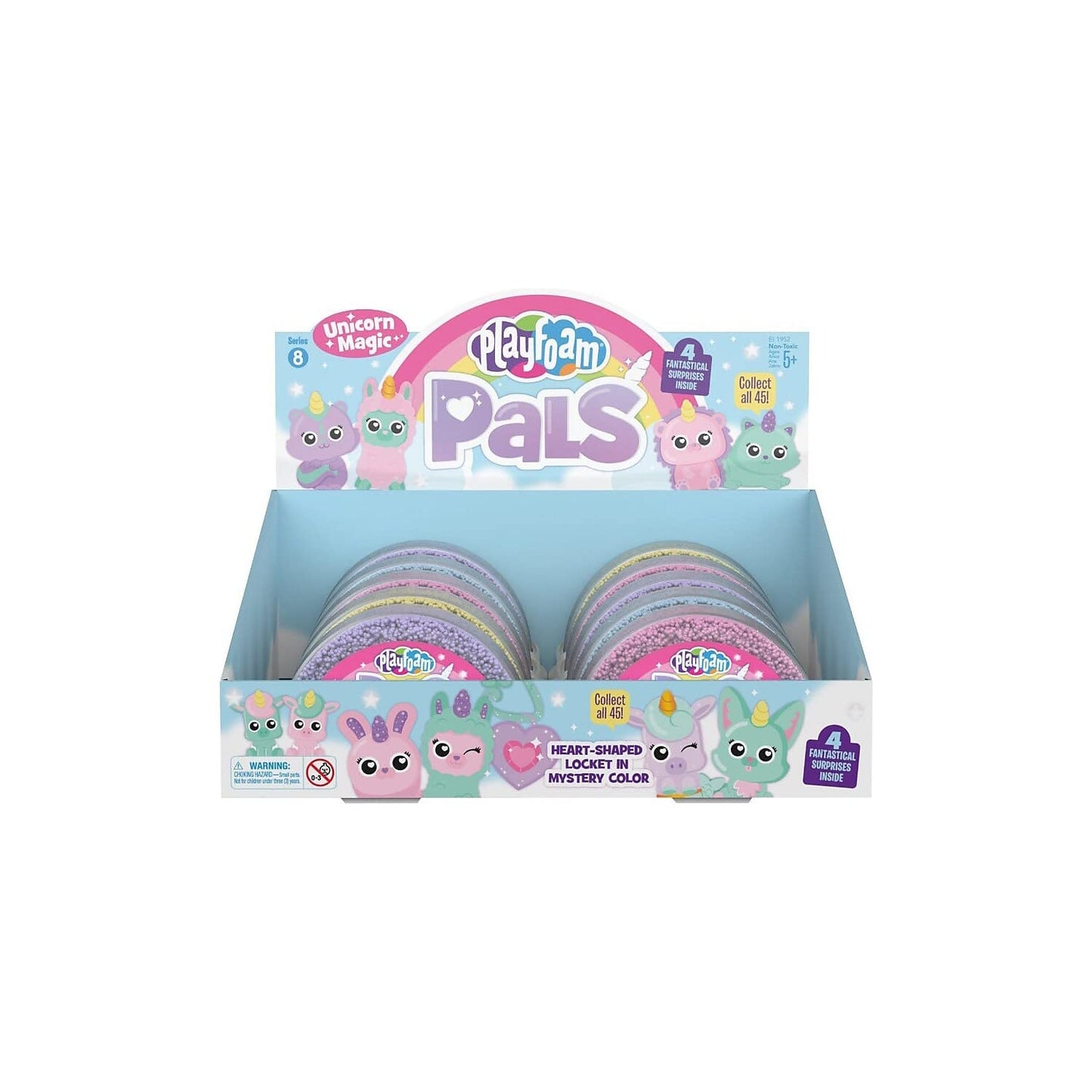 Educational Insights Playfoam Pals Unicorn Magic, Party Pack of 10, Surprise Collectible Charm & Heart-Studded Locket, Sensory, Shaping Fun, Ages 3+