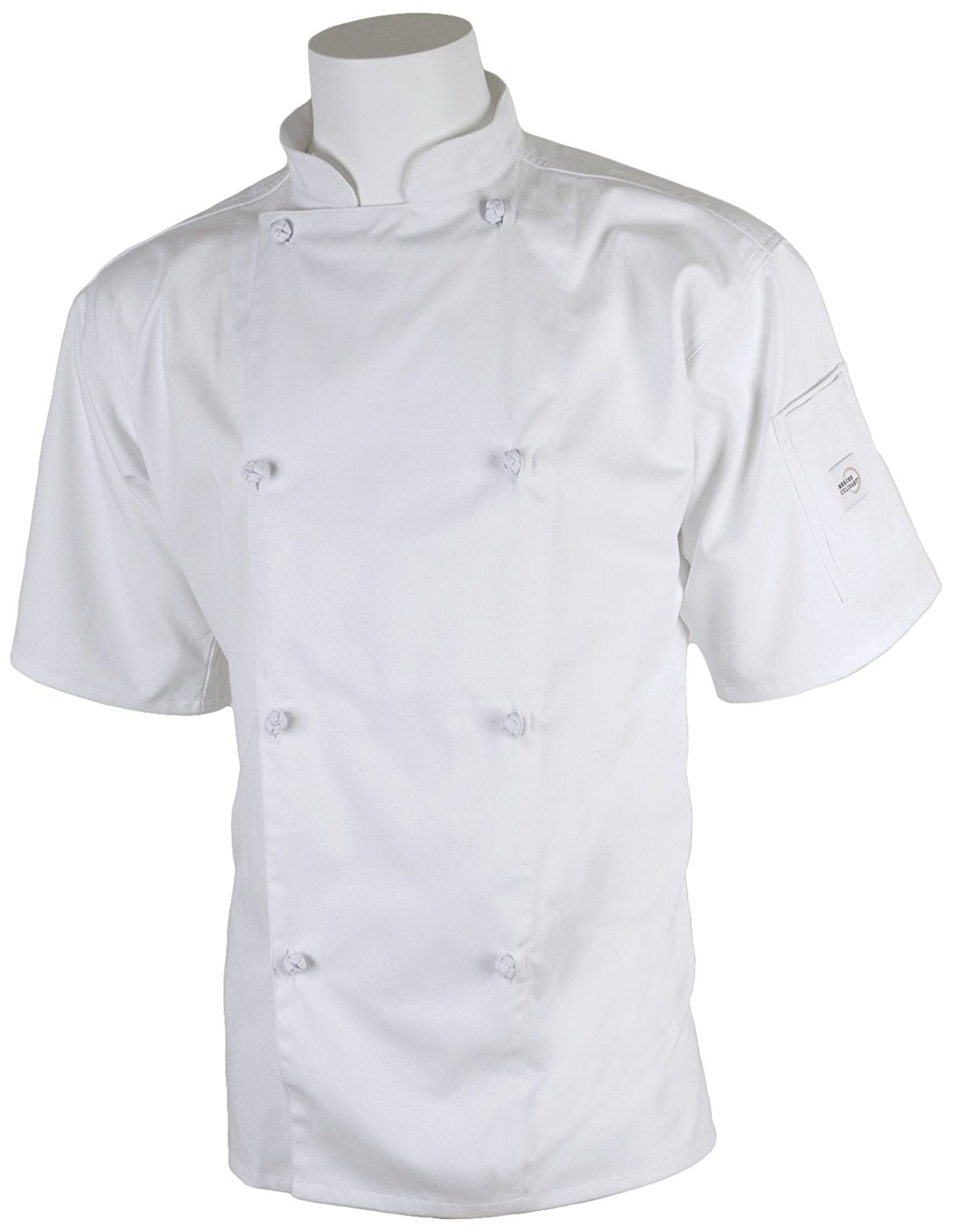 Mercer Culinary Unisex Adult Traditional Neck Chefs-jackets, White, Medium US