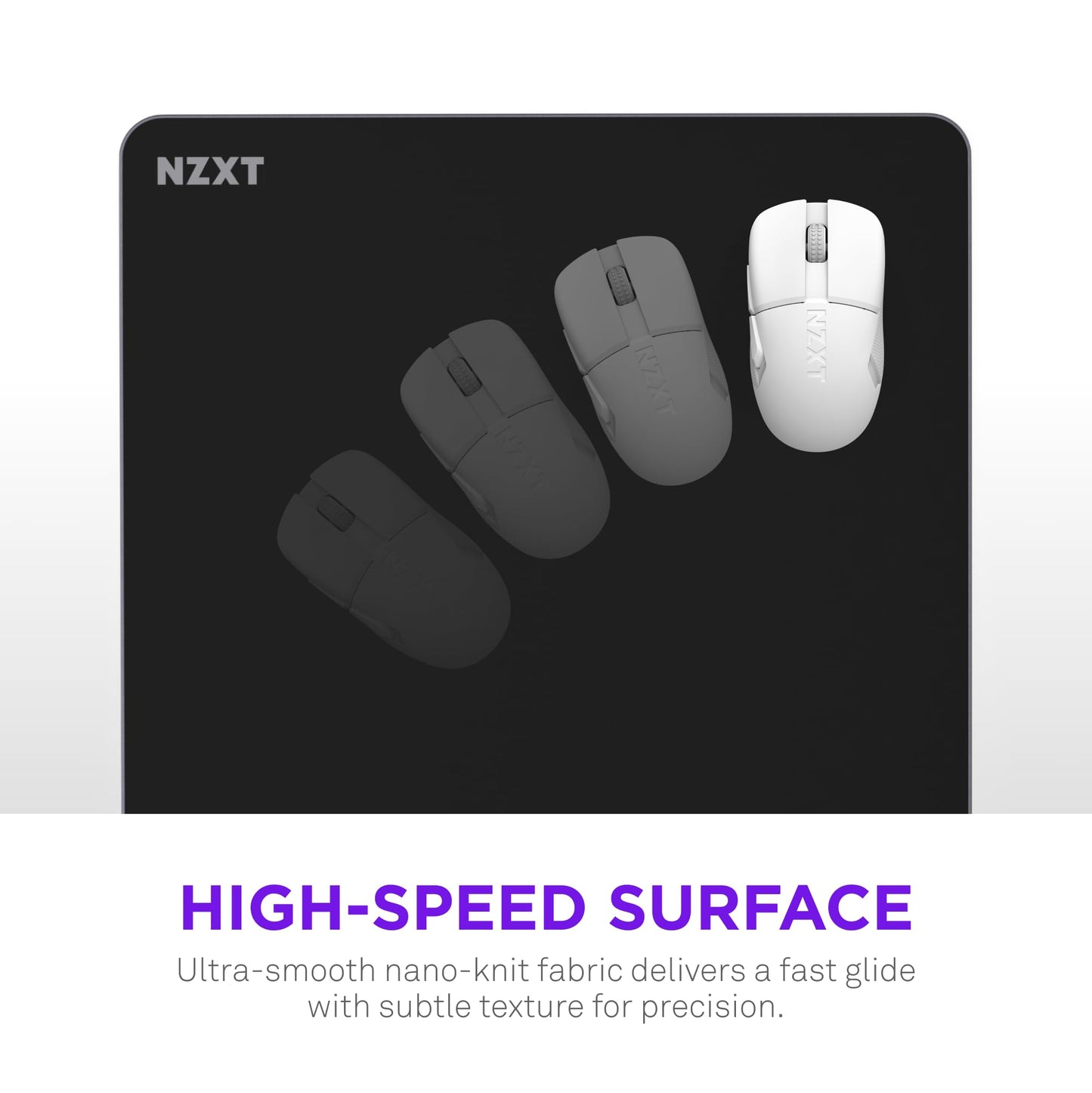 NZXT Zone Elite - Premium XL Gaming Mouse Pad - Ultra-Smooth Nano-Knit Cloth Surface - Optimized for Speed and Control - Spill-Resistant, Soft Foam Base, Reinforced Low-Profile Stitching - Black
