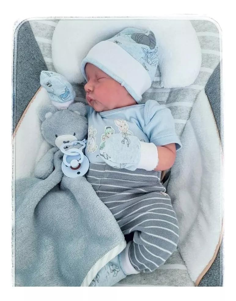 Realistic Reborn Dolls Levi - 18 Inch Lifelike Sleeping Baby Boy That Look Real Soft Cloth Body Newborn Baby Dolls Poseable Advanced Painted with Gift Box Set for Kids Age 3+