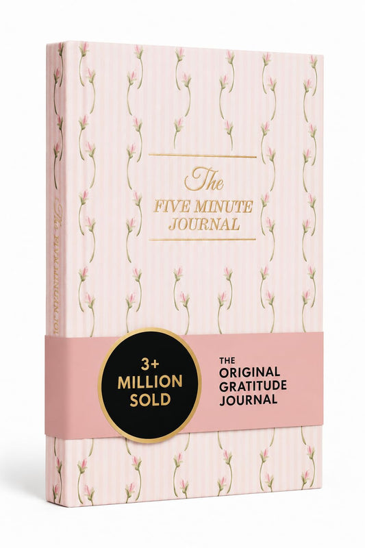 Ditsy Tulip Five Minute Journal, Daily Gratitude and Self-Reflection Diary