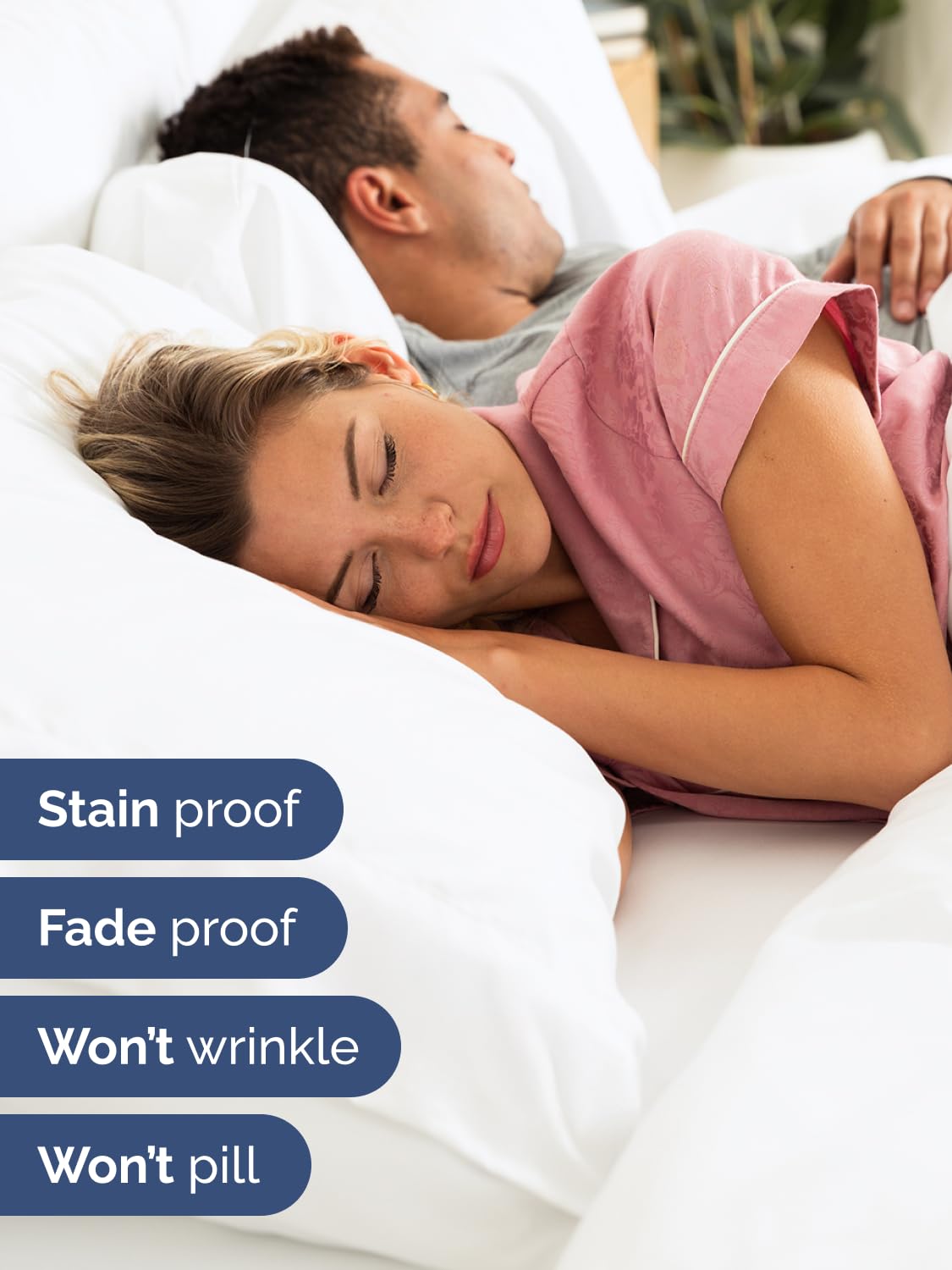 Extra Deep Pocket Queen Sheet Set - 4 Piece Breathable & Cooling Bed Sheets - Hotel Luxury Sheet Set - Ultra Soft, Wrinkle Free & Comfy - Easily Fits Extra Deep Mattresses - Deep Pocket White Sheets