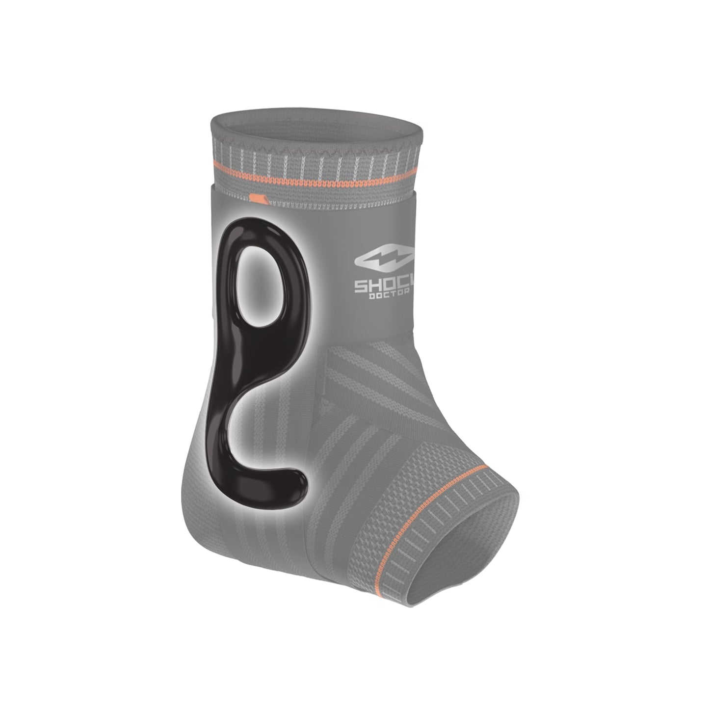 Shock Doctor Ultra Knit Ankle Brace W/Figure 6 Strap & Stays Black, Large